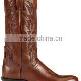 Black Tan Brown Cowboy Calfskin Leather Handcrafted Lone Stars Calf Western Boots Wholesale thumbnail-4