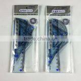 Promotional Geometric 14cm 4 PC Plastic Ruler Set , School Ruler Set , School Geometry Set thumbnail-2