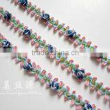 Colourful Rose Fabric Lace Trim thumbnail-2