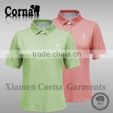 Knitted plain dyed 100% polyester blank polo shirt with high quality