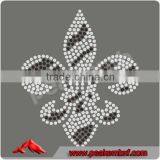 New Fleur De Lis Hot Fix Rhinestones For Clothes Decoration