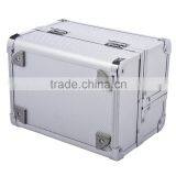 Soozier Professional Mirrored Makeup Artist Cosmetic Travel Mini Case With Pull-Out Trays - Silver thumbnail-2