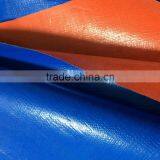 Vinyl Coated Fabric Blue Orange Waterproof Plastic Tarpaulin Canvas thumbnail-2