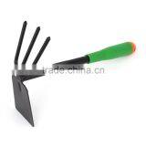 Antislip Handle 12" Gardening Rake Hoe Black for Weeding Soil Turning