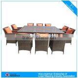 Современная мебель для ресторанов на открытом воздухе: большая обеденная стол и стулья из плетёного тростника/викеры (2107T+2039C) thumbnail-2