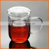 Clear Heat Resistant Borosilicate Glass Cup With Handle thumbnail-1