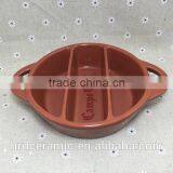 2015 High Quality Chinese Grids Plate Ceramic Meat Plate thumbnail-2