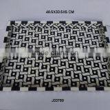 Bone Tray Reapet Patterns Design in Black and White Colours Size Can be Customized thumbnail-1