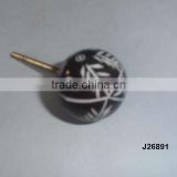 Resin knob with curved patterns available in other colour and patterns