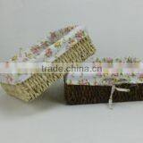 The Storage Basket Corn Straw Weaving Wicker Storage Basket Pastoral Cosmetics Toy Box Storage Basket of Dirty Clothes Basket thumbnail-3