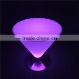 Cheap Wholesale Victorian Furniture Color Changing Glass Bar Table With Inbuilt LEDs for Pub and Strip Club thumbnail-4