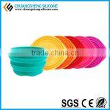 FOLDING Kitchen Use Basin, Silicone Bowl, Colorful Painting Basin thumbnail-6