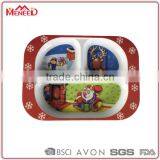 X'mas Party Event Gifts Items, Christmas Snowflake Melamine Divided Dinner Plate thumbnail-1