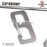 Camping Hiking Number Shaped Carabiner KeyRing Hook Key Ring With Strong Split Ring thumbnail-1