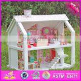 2016 Top Fashion Lovely Wooden Victorian Dollhouse for Kids W06A041C thumbnail-5