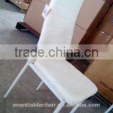 White Metal Dining Chair thumbnail-1