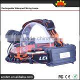 High Power 3 Mode Brightness LED Rechargeable Headlamp 1600lm Camping Mining Lamp thumbnail-2