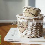 Handmade Decorative Metal Wicker Baskets for Flowers thumbnail-4