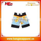 Hongen apparel 2016 Custom beach wear with sublimation printing, high quality beach shorts