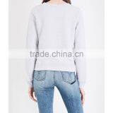 Wholesale Women Relaxed Round Neck Dropped Shoulders Long Sleeves Oversized Cotton Jersey Sweatshirt(DQE0169T) thumbnail-3