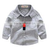 2017 New Design Casual Shirts Oxford Long Sleeve Blouses for 2-8 Years Old Boy thumbnail-3
