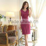 Slim Fit Office Ladies Formal Dress Sleeveless Dress thumbnail-1