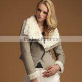 Multicolour Fashion Fox Fur 2014 Wool Overcoat Medium-long Fur Coat thumbnail-2