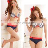 Unique Stripes Design Panties Bra Set Hot Selling thumbnail-4