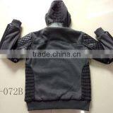 Hot Stock Man Hoody Quilted Jacket Faux Leather Jacket Men thumbnail-4