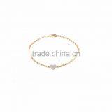 Gold Plated Designer CZ Studded Heart Bracelet thumbnail-1