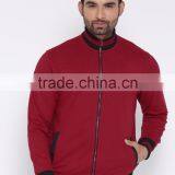 Youth Fashion Players Red Sweatshirt Mock Collar Full Zip Closure Custom Sweater 60% Cotton 40% Polyester Brushed Fleece Lined S thumbnail-2