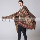 2017 New Fashional Style Women Scarf Cross-shaped Design Imitated Cashmere Material With Tassels Female Trip Cappa thumbnail-2