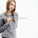 Female Hemp Grey Sets Round Collar Fleece thumbnail-5