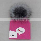 Fashion Spring Warm Custom Knitted Printed Cotton Beanie Hat Baby thumbnail-4