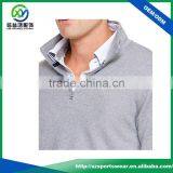 High Quality Custom Mens Grey Color 100% Cotton Plain Hoodie Windbreaker Pullover Jacket thumbnail-2
