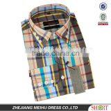 Latest Fashion Men Casual Shirts Plaid Fabric Button up Shirts for Men thumbnail-1