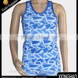 Organic Cotton Blank Gym Mens Stringer Singlet Wholesale With Round Neck thumbnail-3