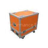 Orange 12U Flight Case Hardware Plastic Cases For DJ Mixer Case