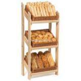 Retail Floor Standing 3-layer Wooden Bread Display Shelf thumbnail-1