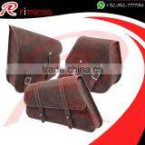 Motorcycle Saddle Tail Bags Luggage Studded PU Leather Motorbike Bag thumbnail-1