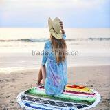 Reactive Print 100% Cotton Fabric Beach Blanket Round thumbnail-1