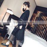 B22679A Korea Women Lace Stitching Nail Bead Blouse Hoodies thumbnail-4