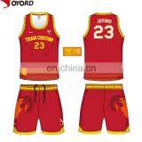 China Custom Sublimation Color Blue Red Yellow Basketball Jersey Uniforms Design thumbnail-5