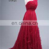 Maxi Design ZZ-P005 Floor Length Unique Skirt One Shoulder Tulle Ruffle Prom Dress thumbnail-4