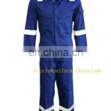 88%cotton 12%nylon mens royal blue heat insulation fireproof coverall suit with UL certificates