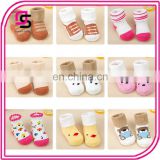 2017 Hot selling trendy good quality cartoon soft cotton baby socks