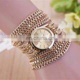 Newest style chain bracelet watch gold watch