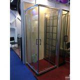 Shower Room Shower Enclosure Square Shape 2 Fixed Panels 2 Sliding Door thumbnail-2