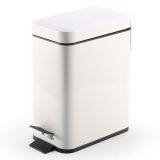 Non-slip Base Kitchen Dustbin Steel Stainless Garbage Can Metal Trash Can