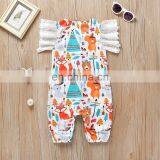 0-24M Newborn Kids Baby Girls Lace Sleeveless Cotton Romper Zoo Fox Cartoon Jumpsuits Cute Lovely Outfits Clothes thumbnail-2